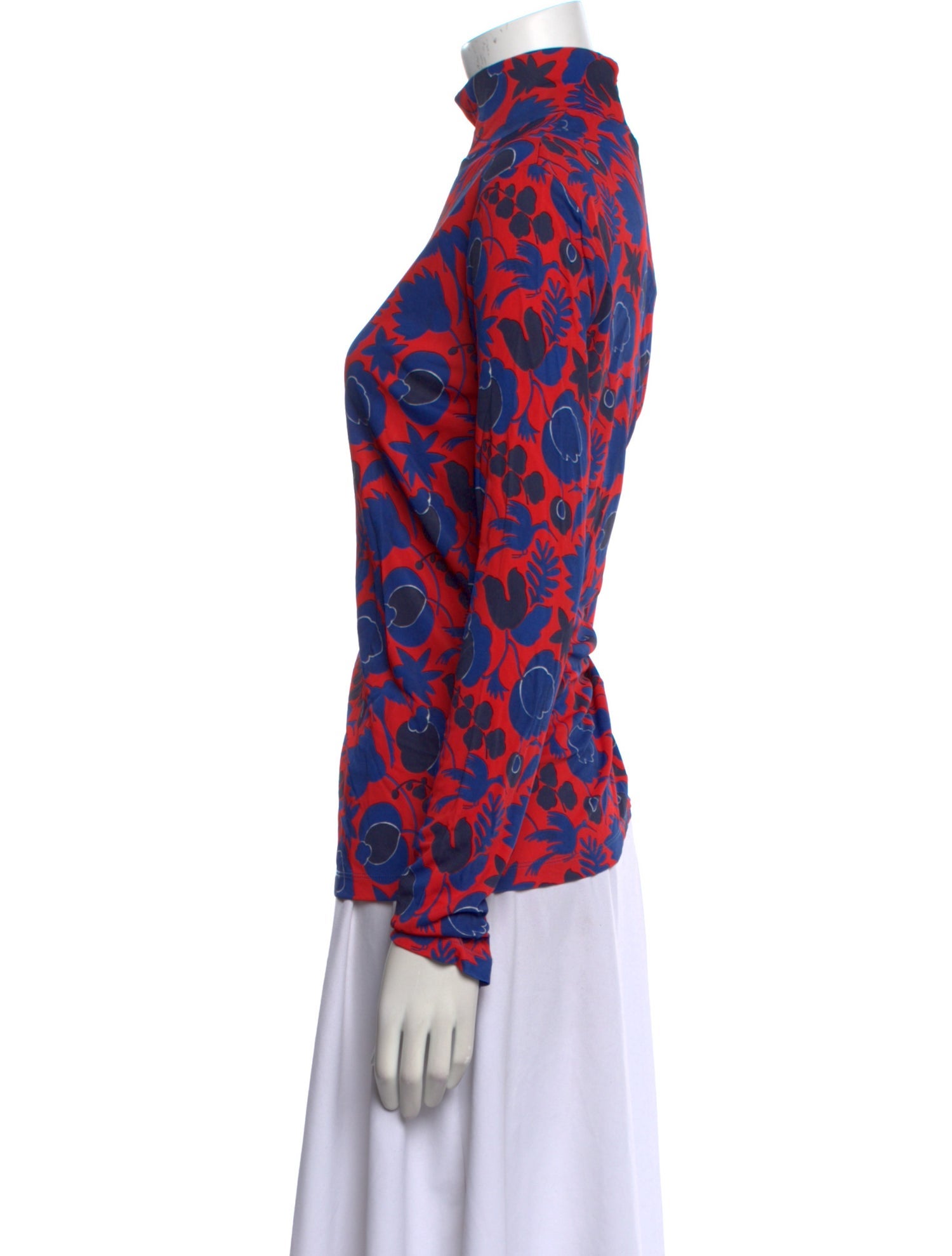 La DoubleJ Printed Mock Neck Blouse w/ Tags