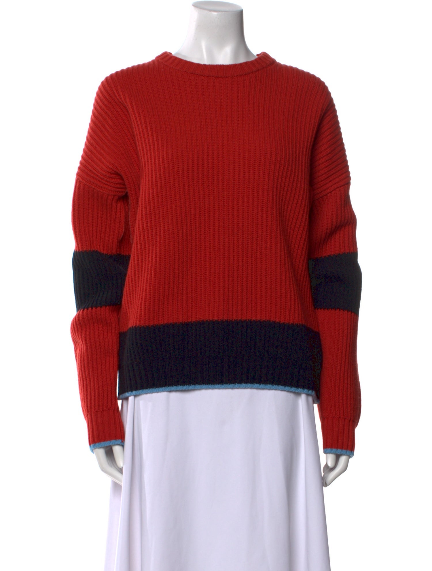 La DoubleJ Wool Colorblock Pattern Sweater
