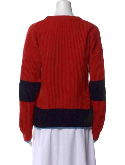 La DoubleJ Wool Colorblock Pattern Sweater