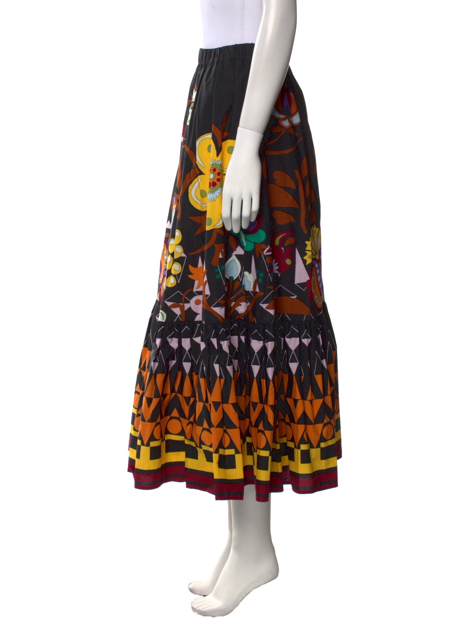 La DoubleJ Printed Midi Length Skirt