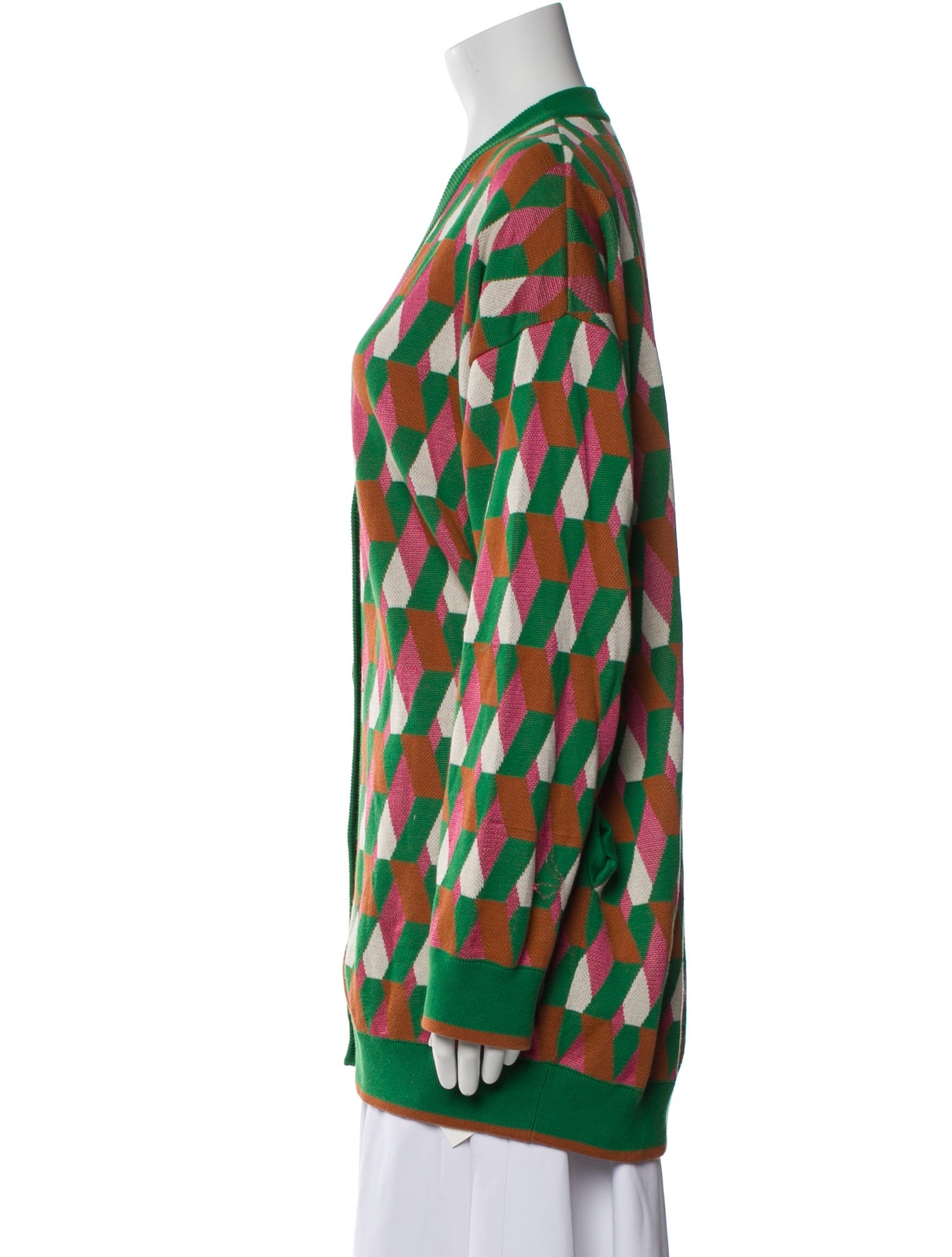 La DoubleJ Printed V-Neck Sweater