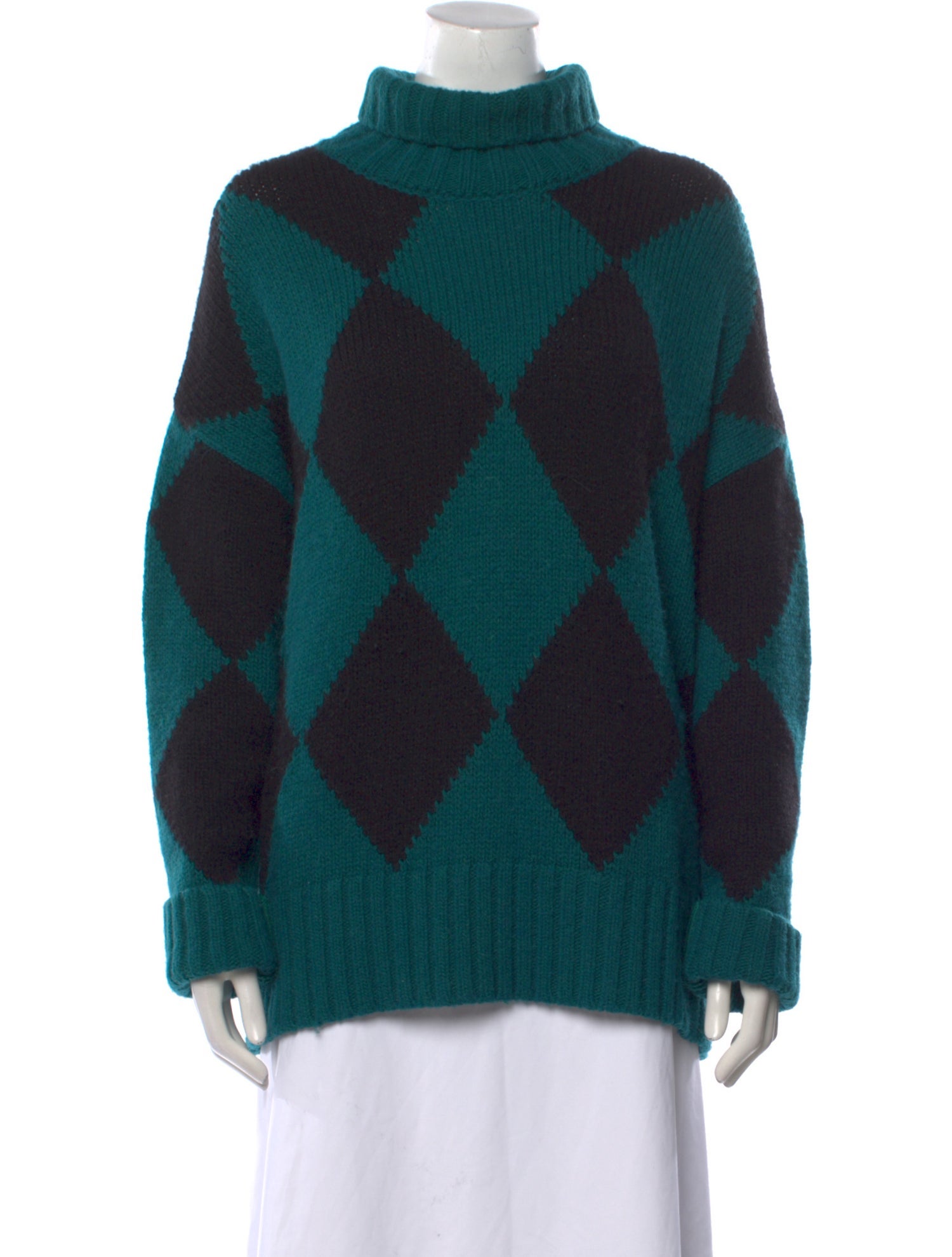 La DoubleJ Printed Turtleneck Sweater