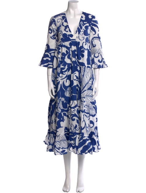 La DoubleJ Floral Print Midi Length Dress