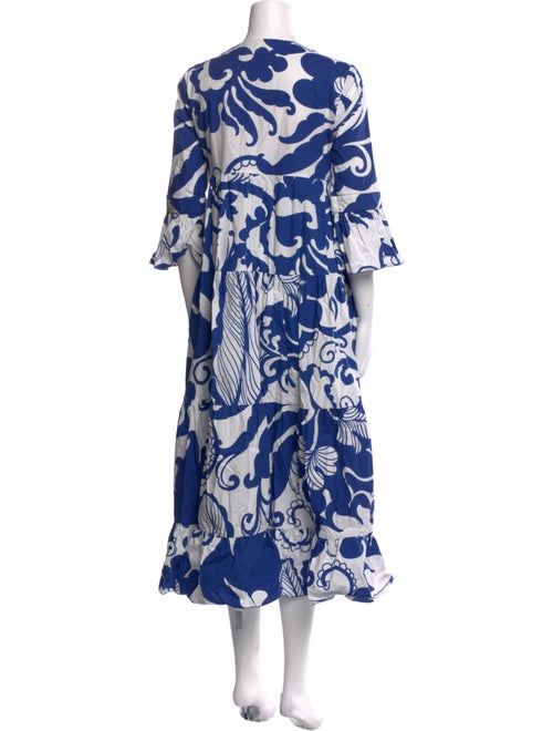 La DoubleJ Floral Print Midi Length Dress