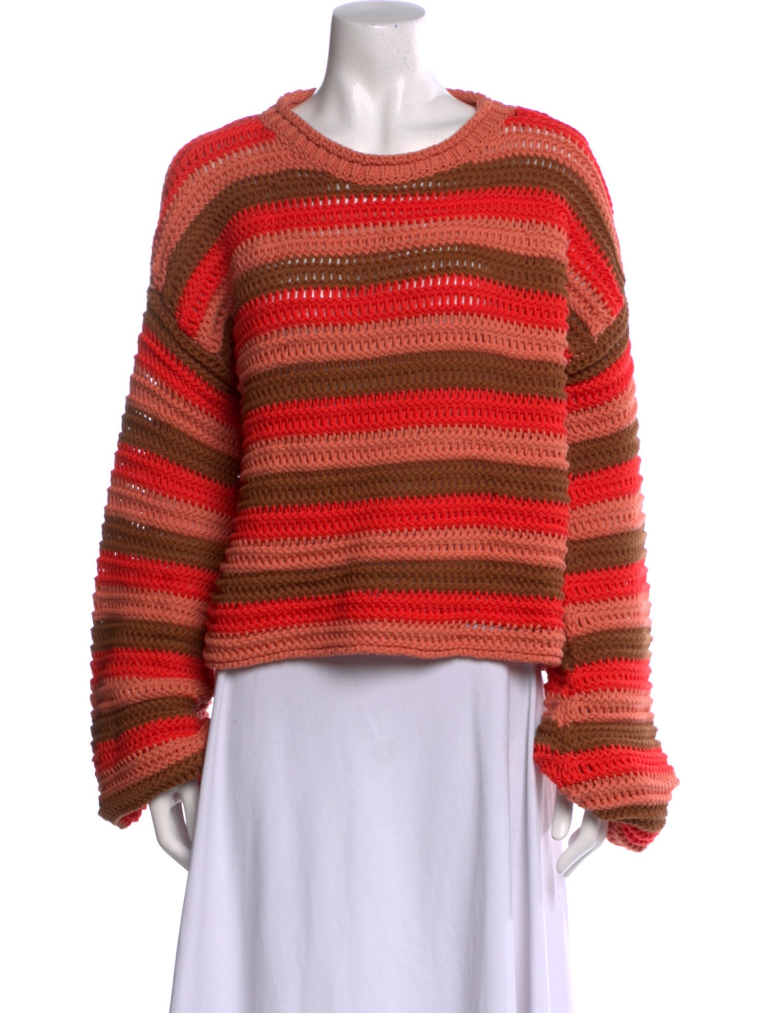 La DoubleJ Striped Scoop Neck Sweater