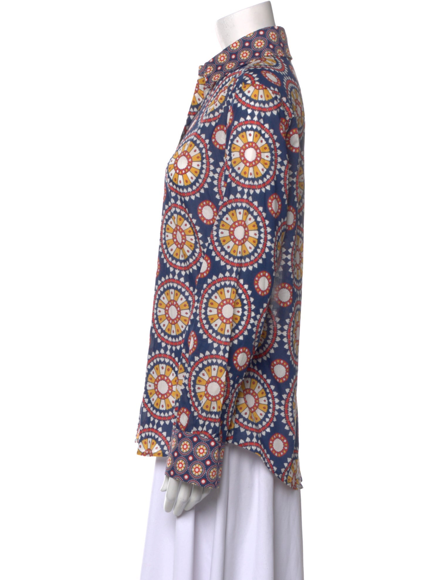 La DoubleJ Printed Long Sleeve Button-Up Top