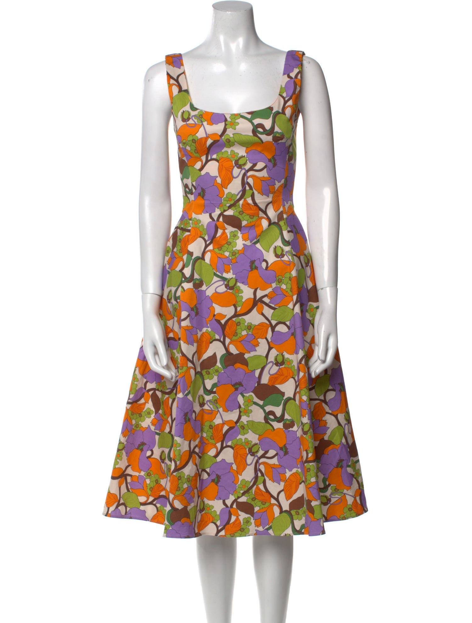 La DoubleJ Floral Print Midi Length Dress
