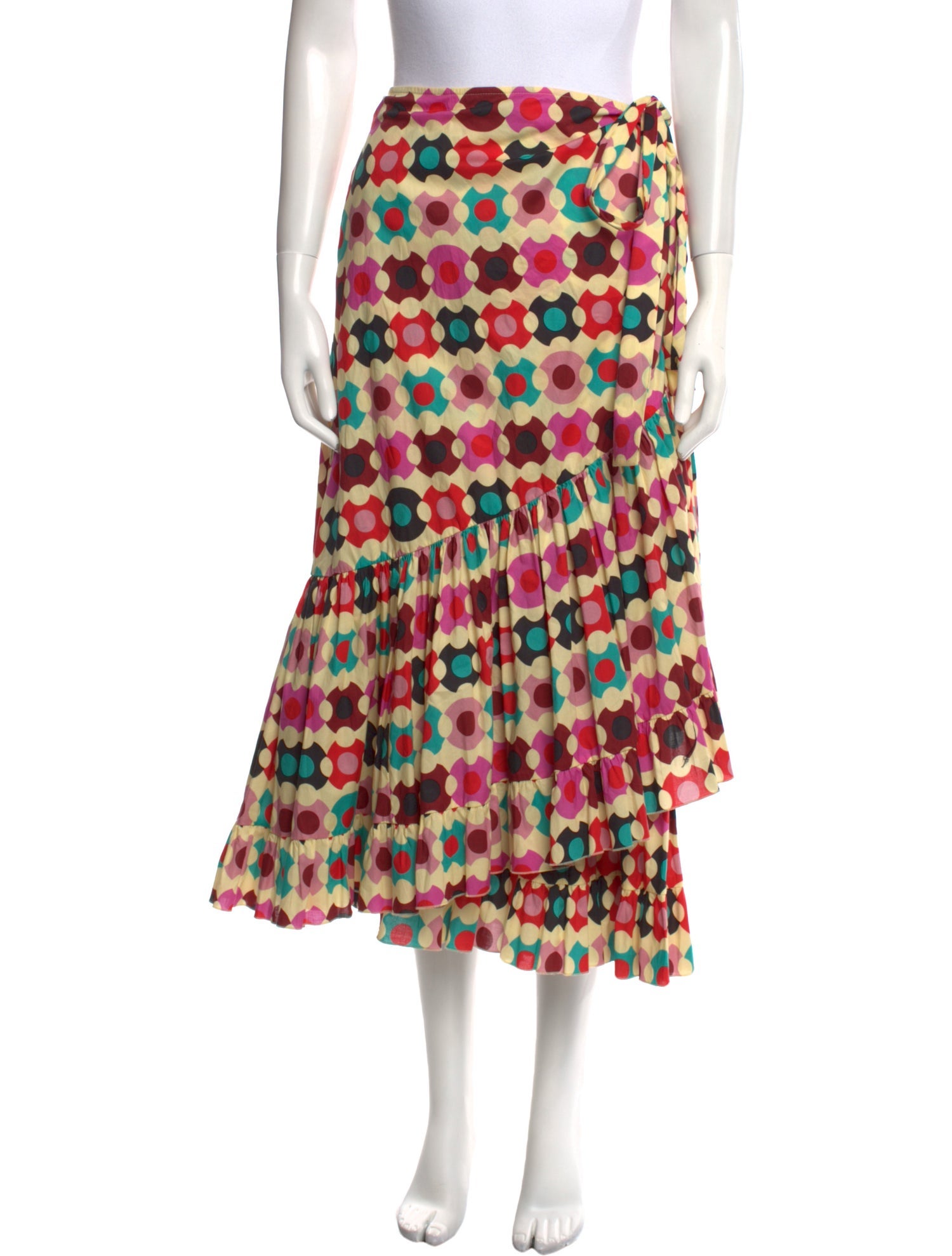 La DoubleJ Printed Midi Length Skirt