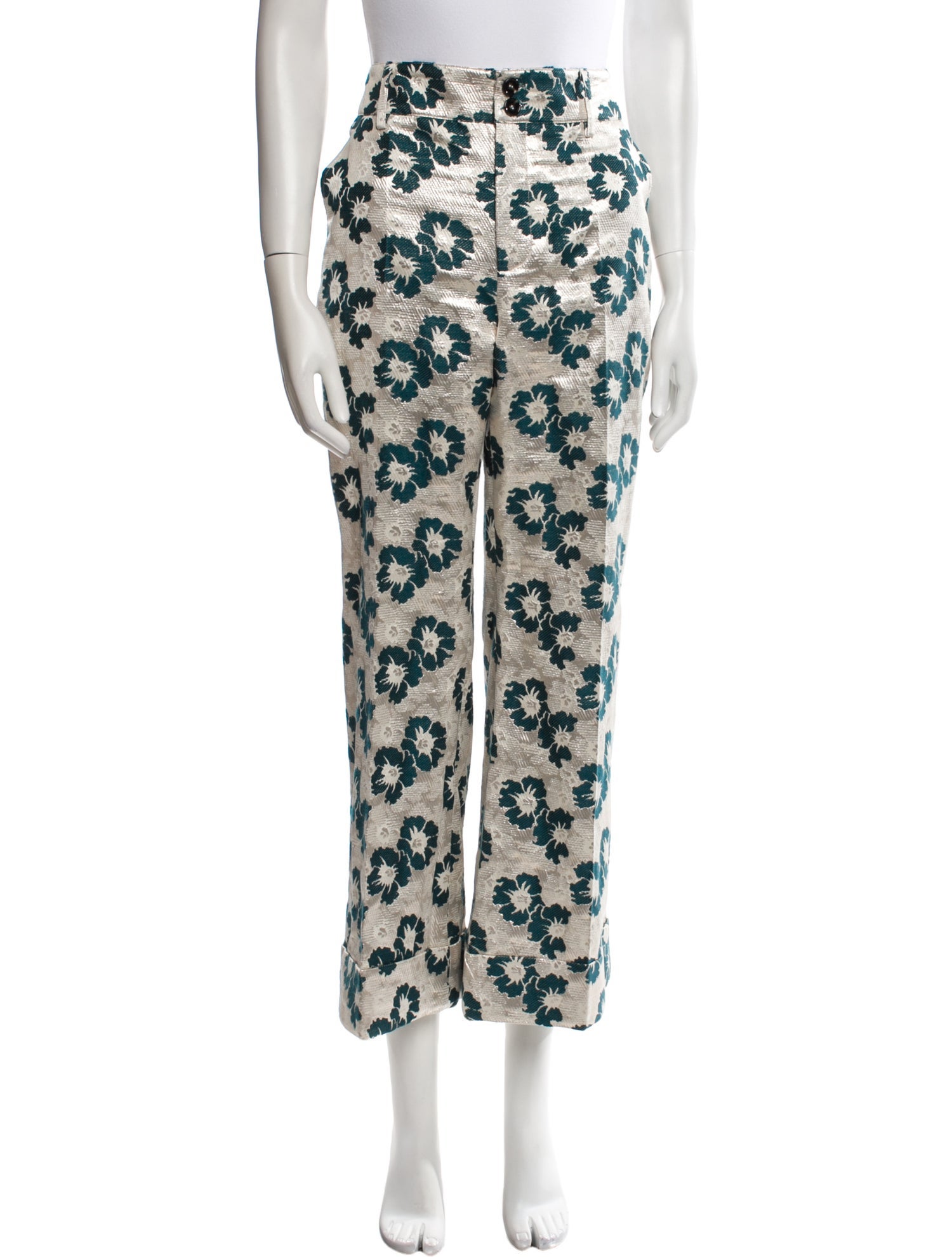 La DoubleJ Floral Print Wide Leg Pants