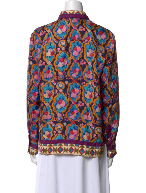La DoubleJ Silk Printed Button-Up Top
