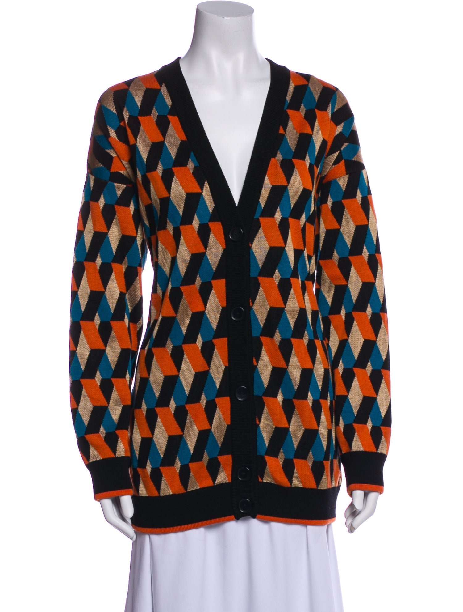 La DoubleJ Printed V-Neck Sweater