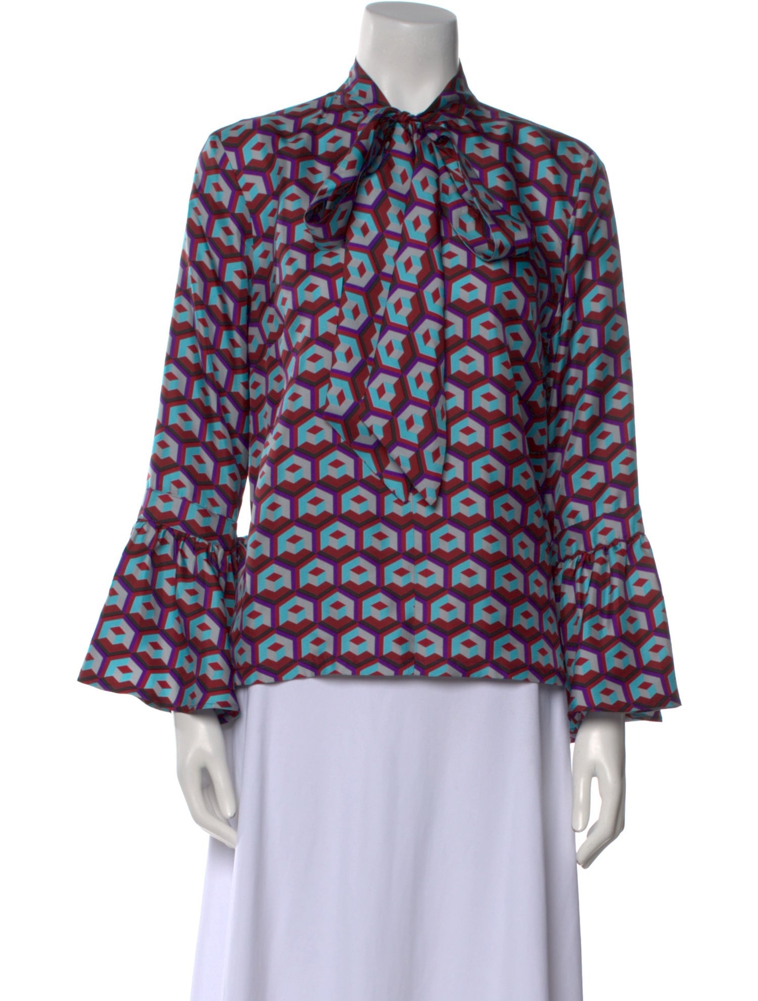 La DoubleJ Silk Printed Blouse