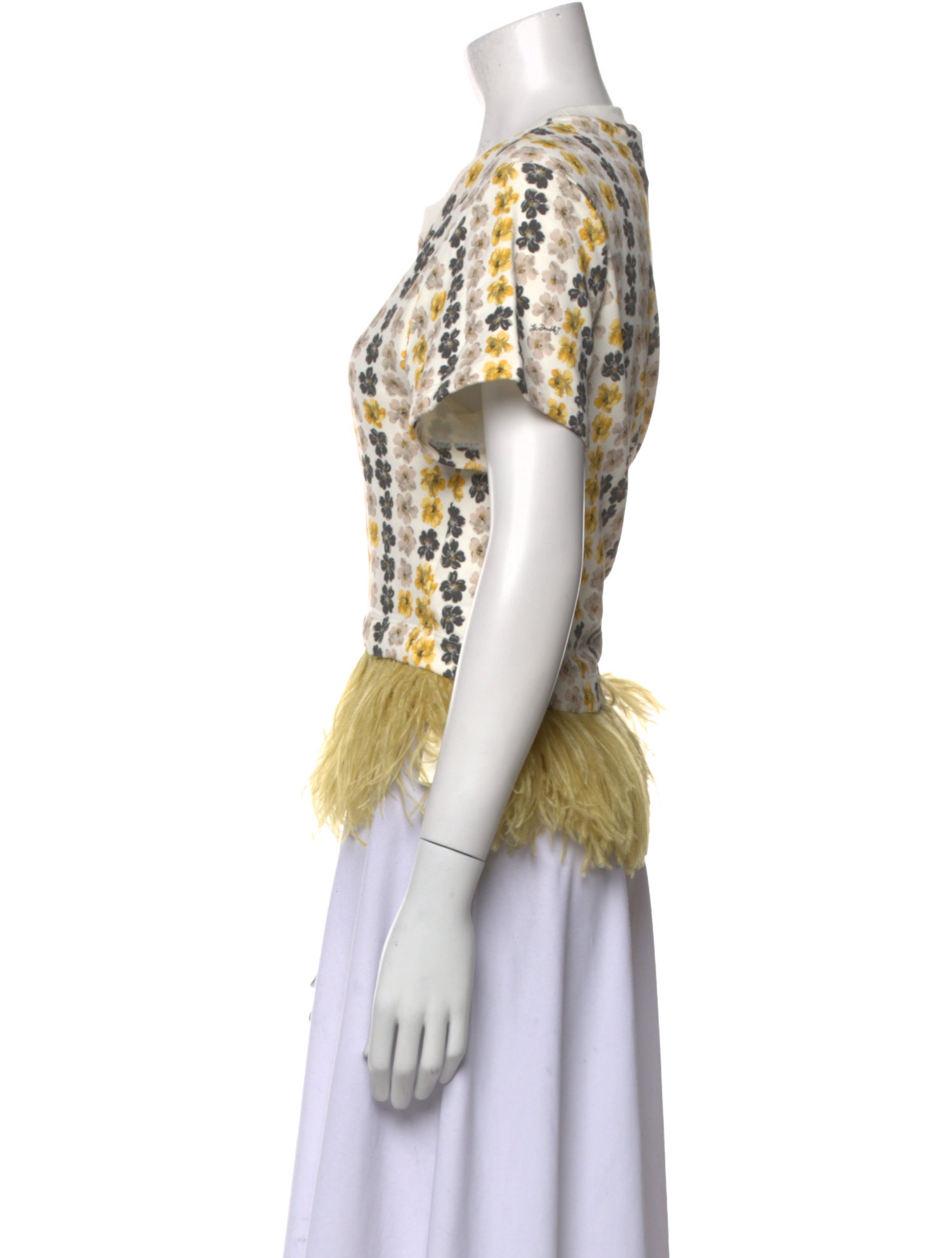 La DoubleJ Floral Print Scoop Neck T-Shirt