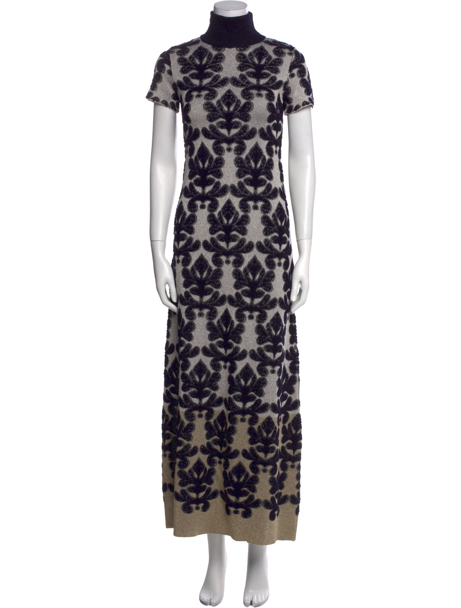 La DoubleJ Floral Print Mock Neck Sweater