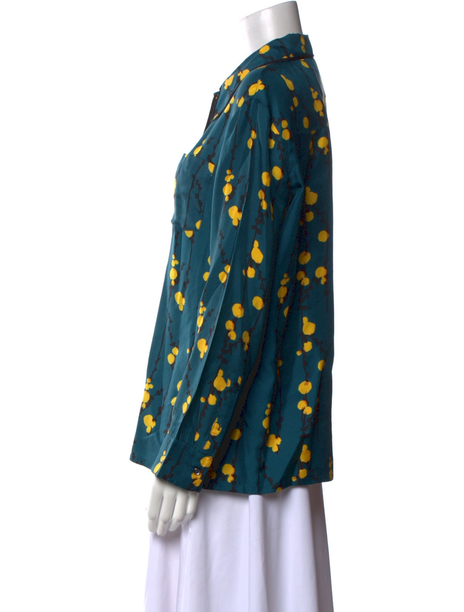 La DoubleJ Printed Long Sleeve Button-Up Top