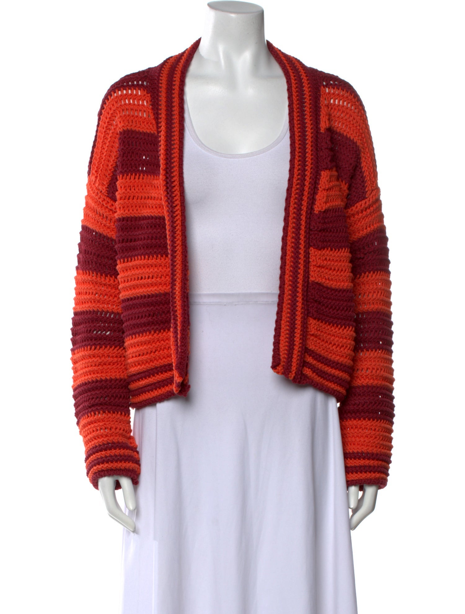 La DoubleJ Striped Open Front Sweater