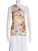 La DoubleJ Floral Print One-Shoulder Top