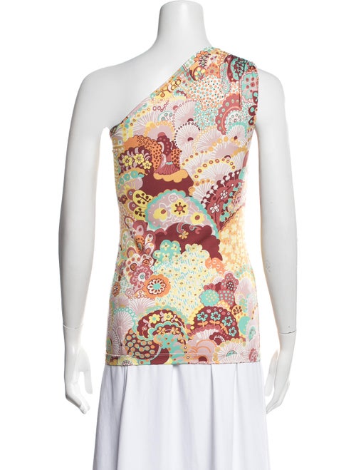 La DoubleJ Floral Print One-Shoulder Top