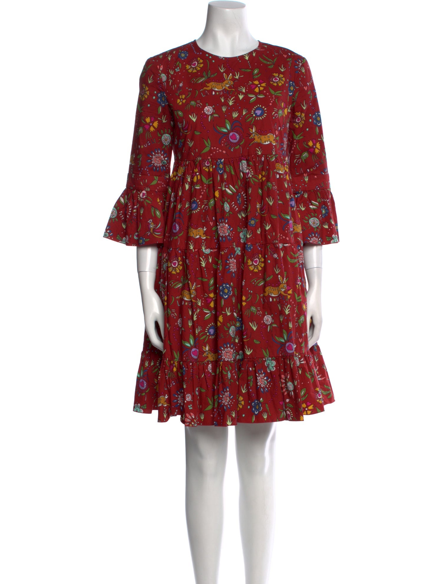 La DoubleJ Floral Print Mini Dress