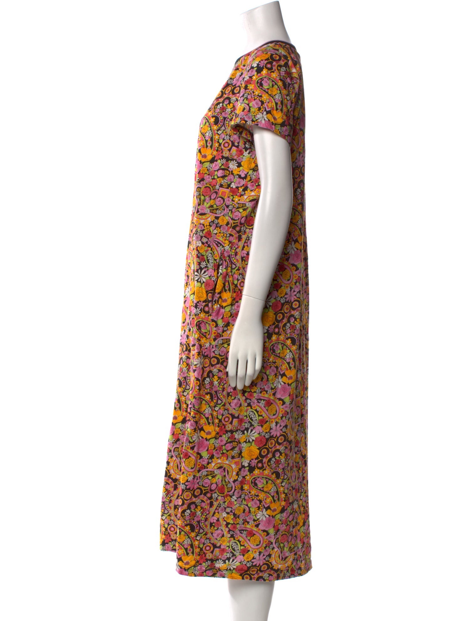 La DoubleJ Floral Print Midi Length Dress