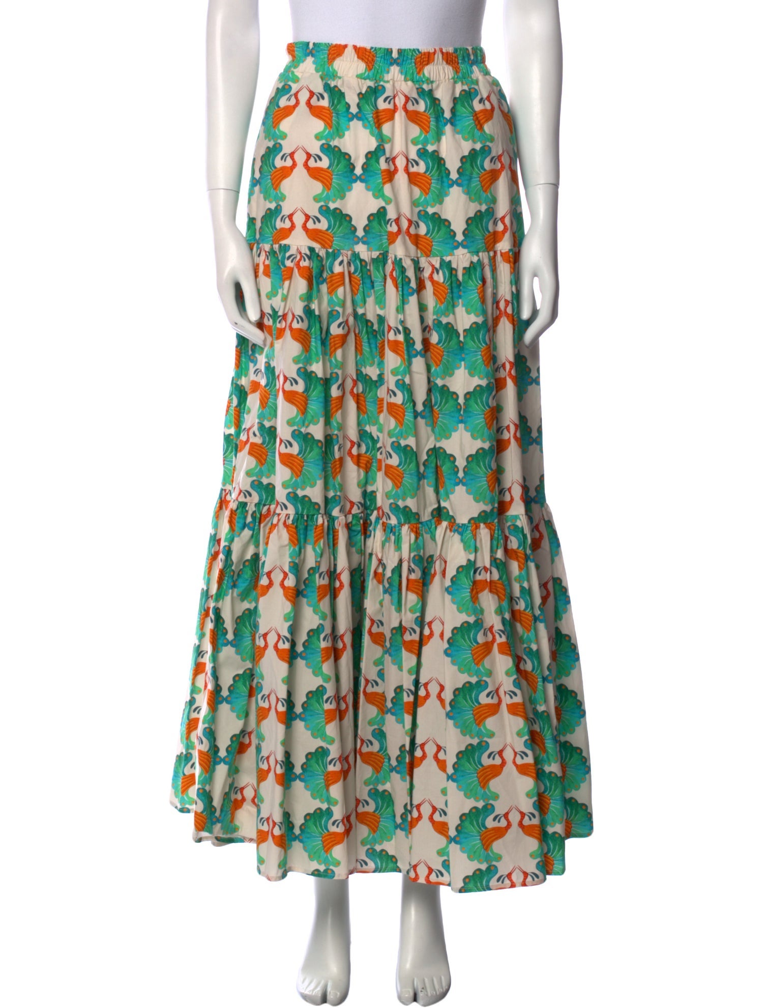 La DoubleJ Printed Midi Length Skirt