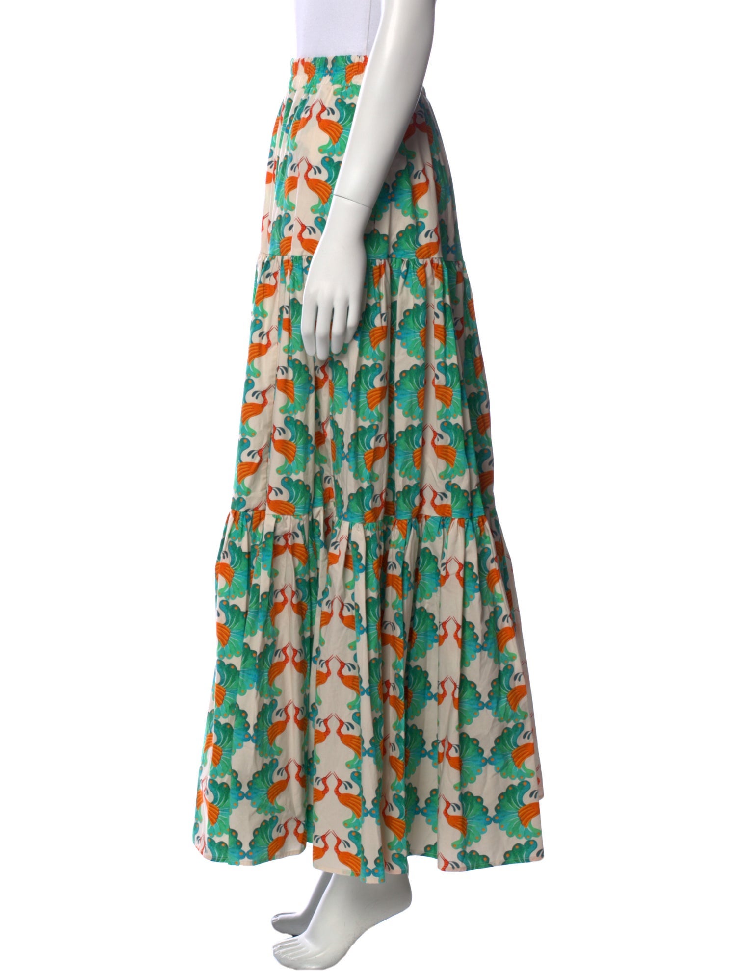 La DoubleJ Printed Midi Length Skirt