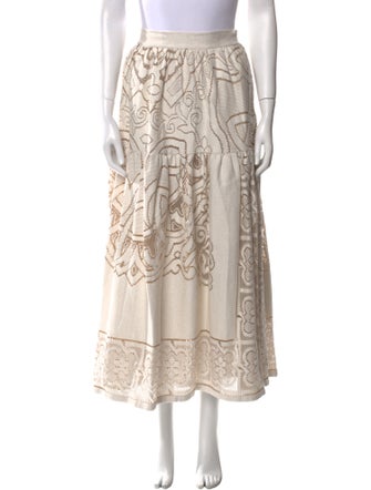 La DoubleJ Printed Midi Length Skirt