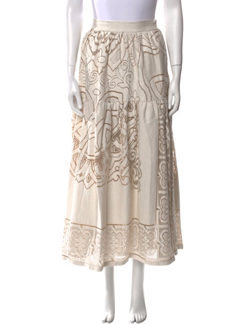 La DoubleJ Printed Midi Length Skirt