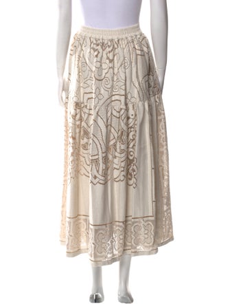 La DoubleJ Printed Midi Length Skirt