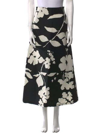 La DoubleJ Floral Print Midi Length Skirt