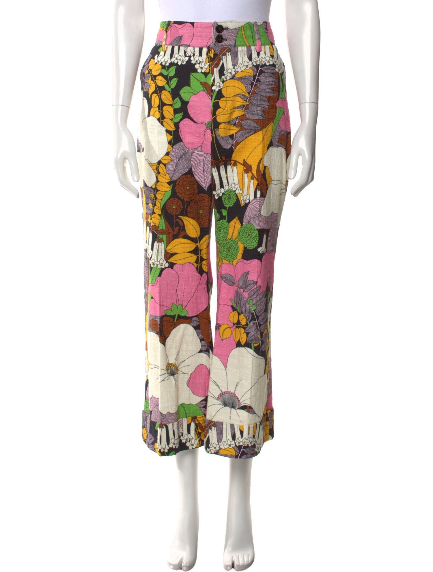 La DoubleJ Floral Print Wide Leg Pants