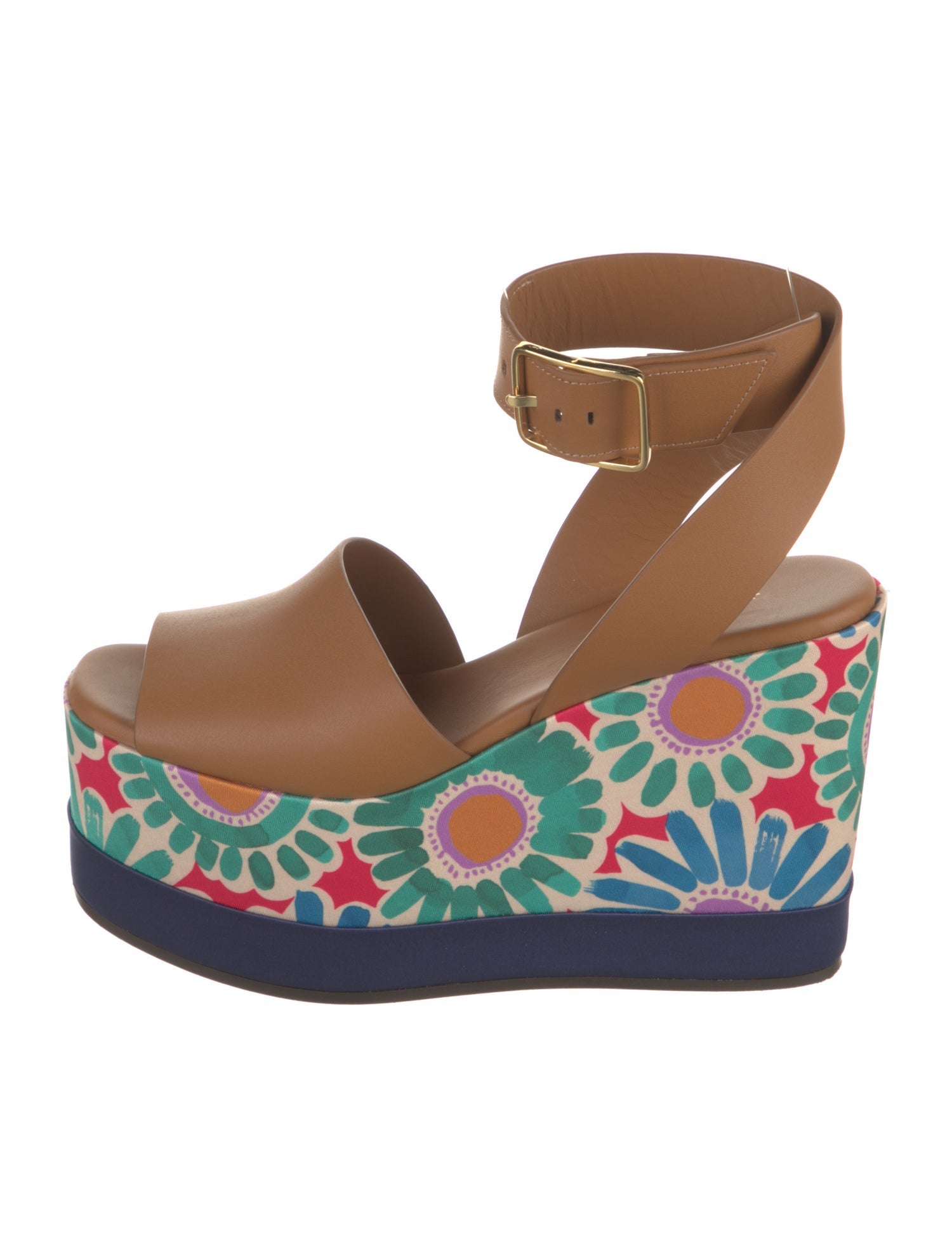 La DoubleJ Leather Printed Sandals