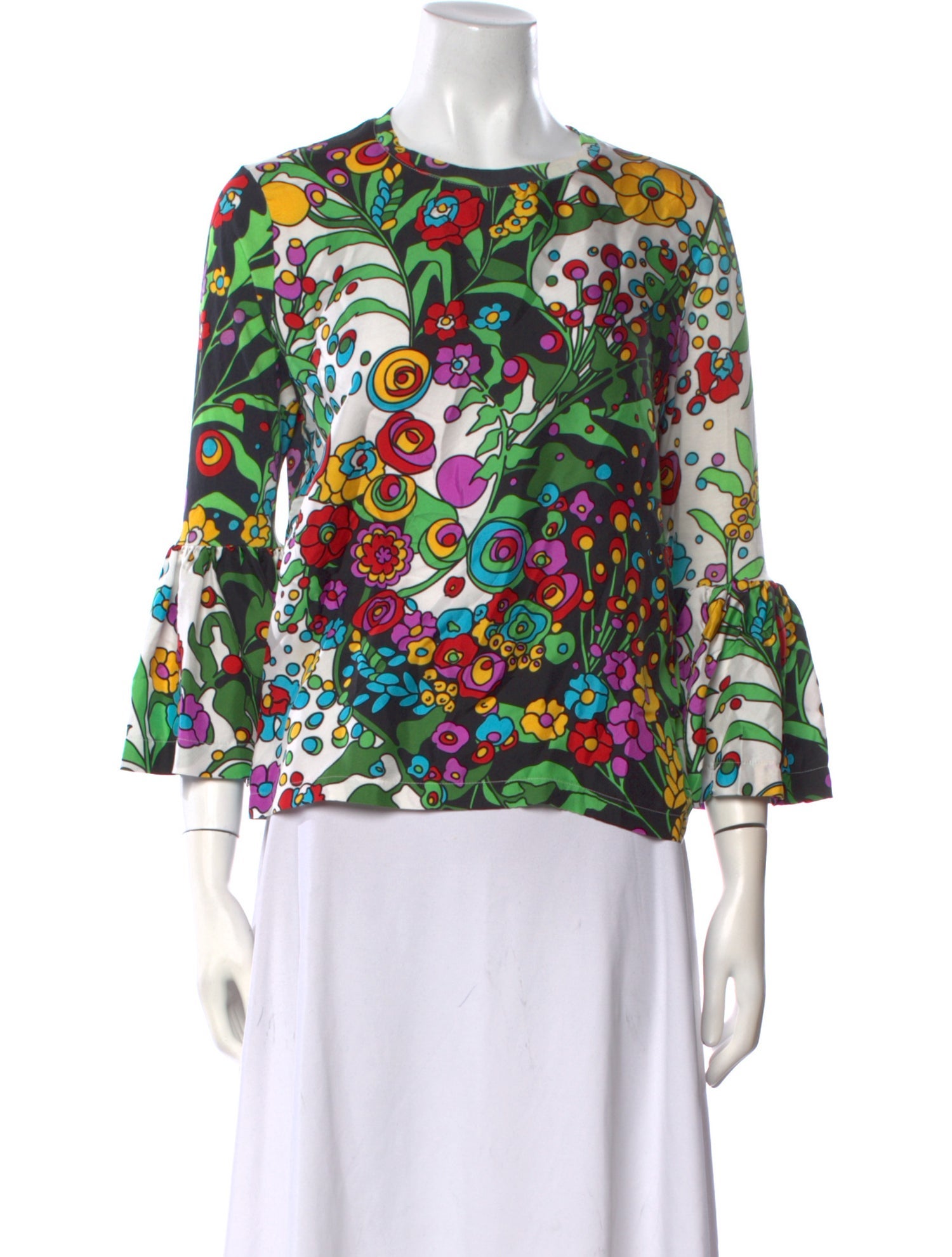 La DoubleJ Printed Crew Neck Blouse