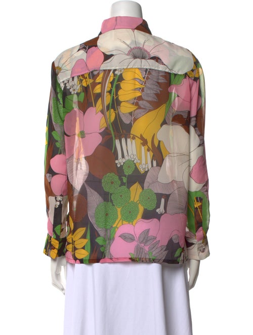 La DoubleJ Floral Print Long Sleeve Button-Up Top