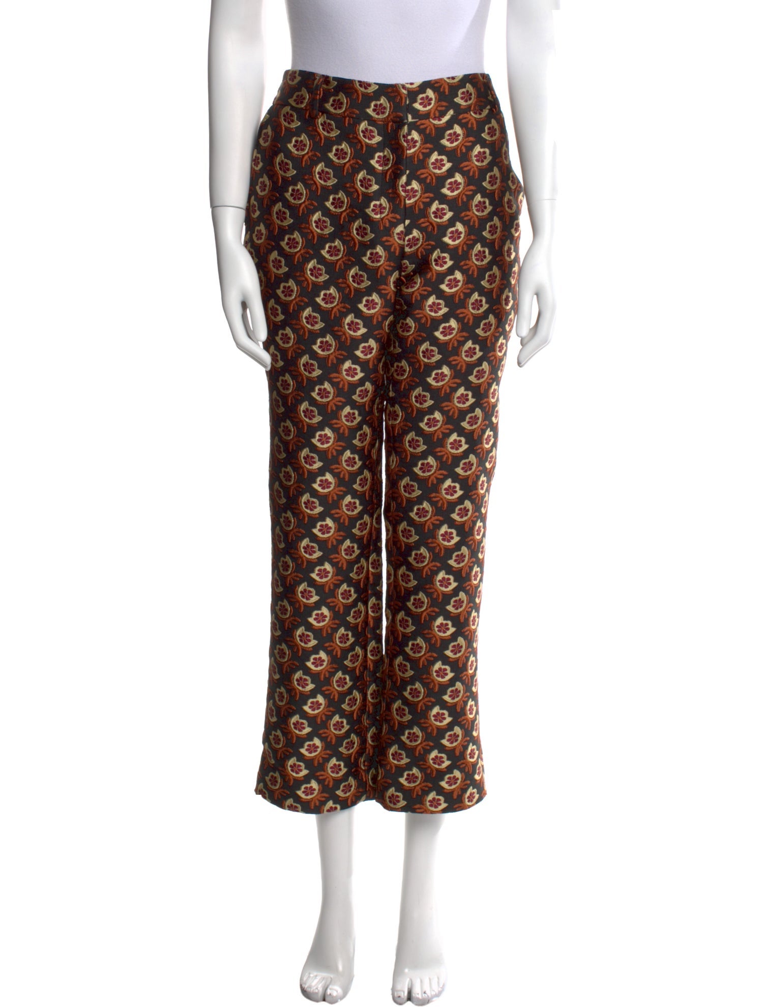 La DoubleJ Floral Print Straight Leg Pants