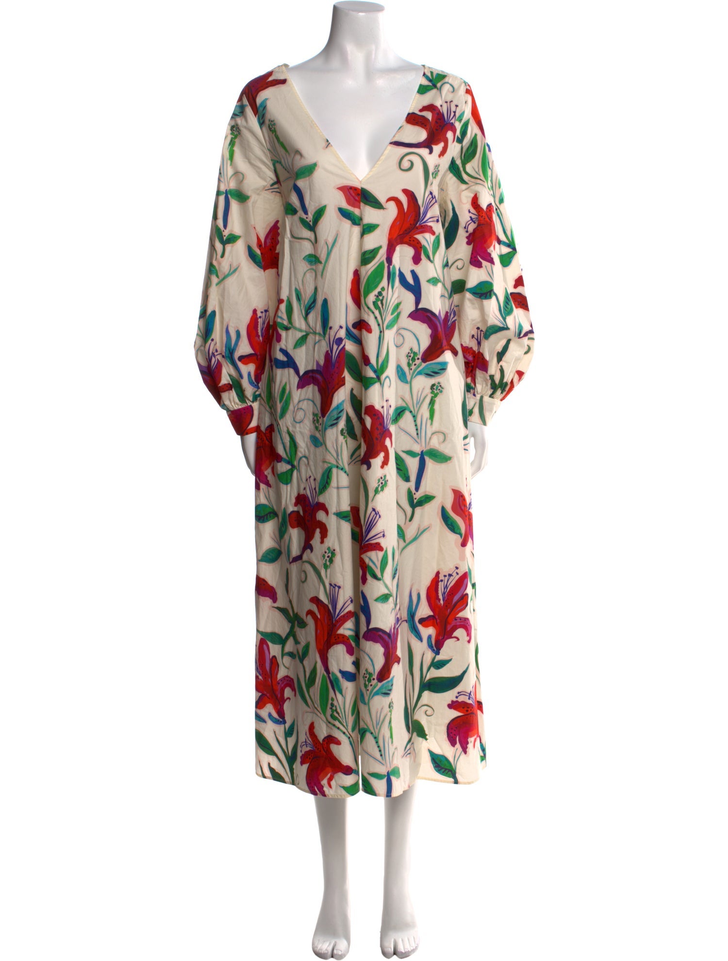 La DoubleJ Floral Print Midi Length Dress