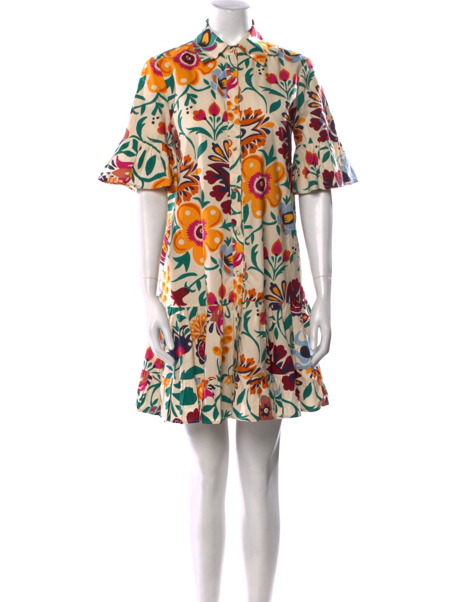 La DoubleJ Floral Print Mini Dress