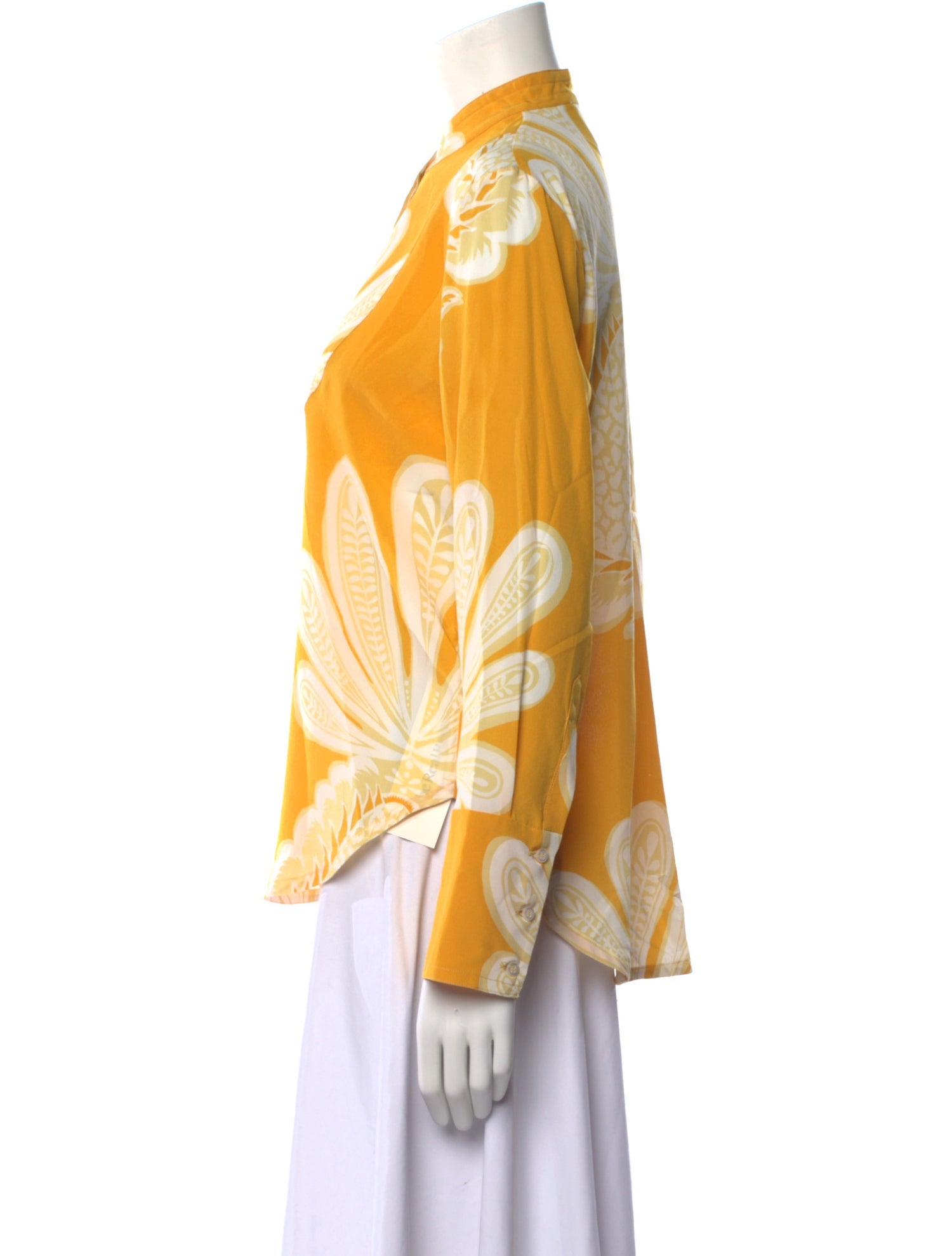 La DoubleJ Silk Printed Button-Up Top