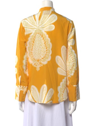 La DoubleJ Silk Printed Button-Up Top