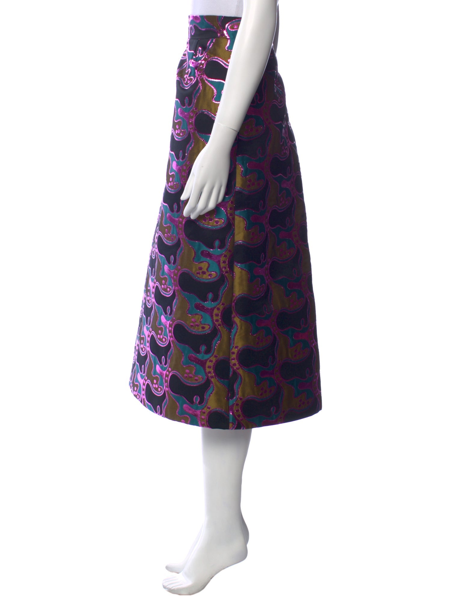 La DoubleJ Printed Midi Length Skirt