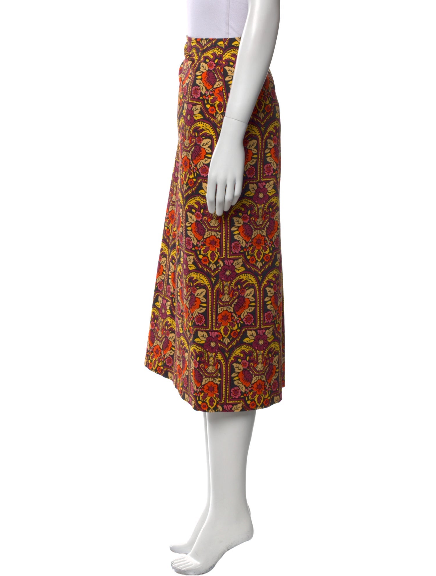 La DoubleJ Floral Print Midi Length Skirt w/ Tags