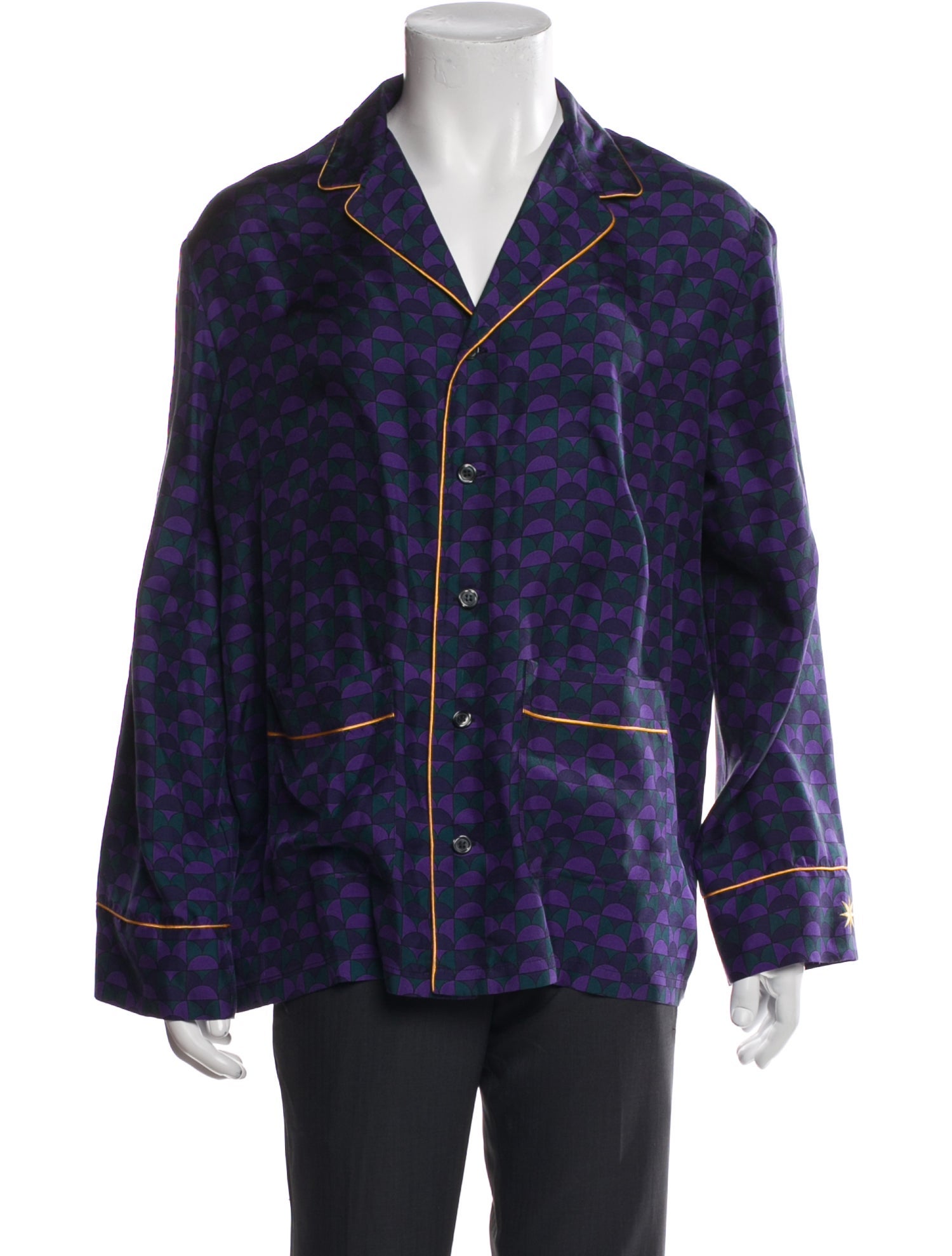 La DoubleJ Silk Printed Pajama Top