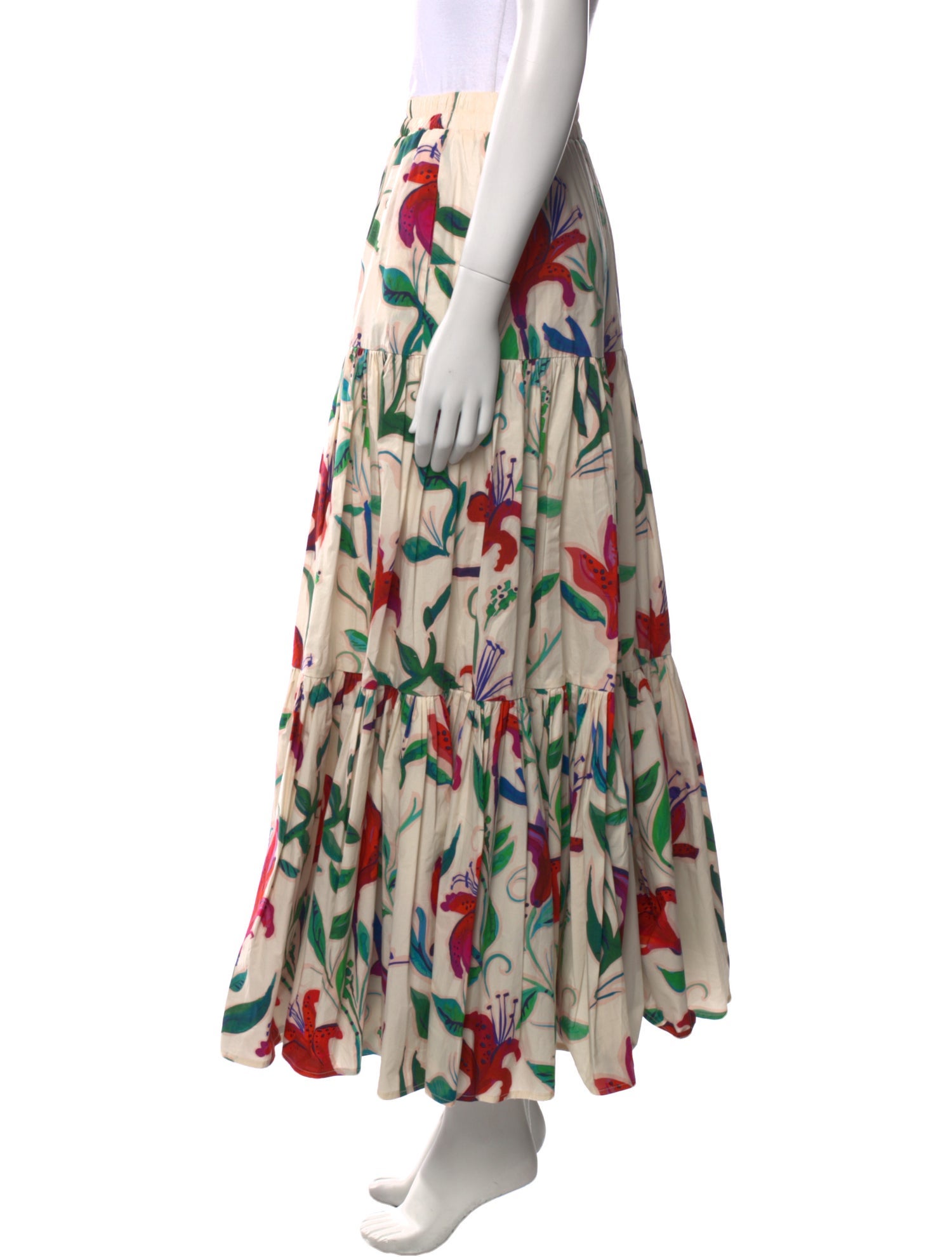 La DoubleJ Printed Midi Length Skirt