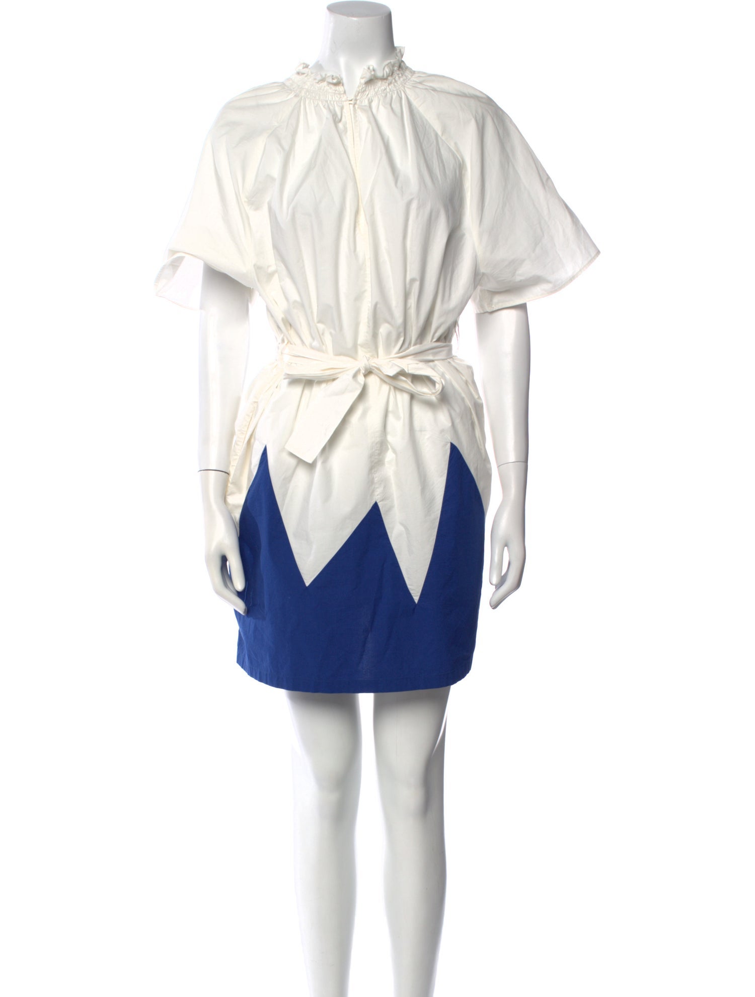 La DoubleJ Colorblock Pattern Mini Dress