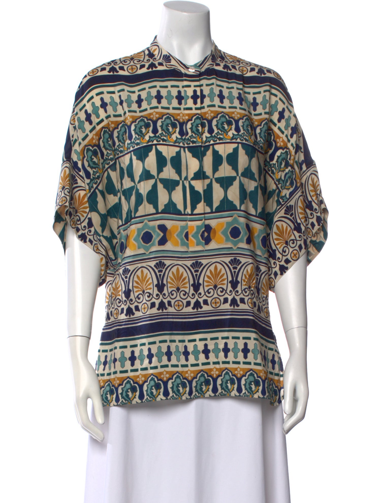 La DoubleJ Silk Printed Blouse