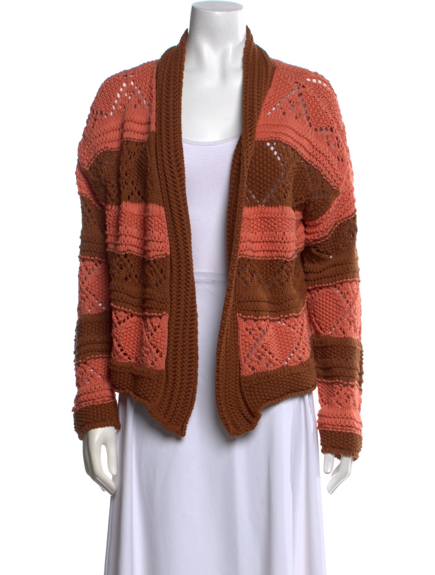 La DoubleJ Printed Open Front Sweater