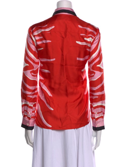 La DoubleJ Silk Printed Button-Up Top