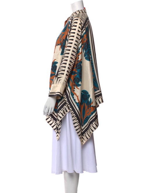 La DoubleJ Silk Printed Button-Up Top