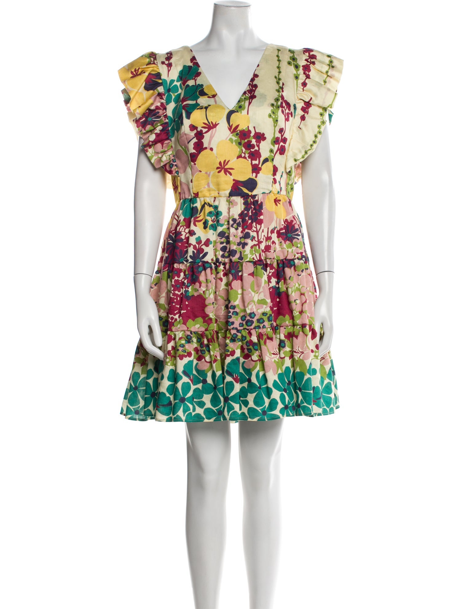 La DoubleJ Floral Print Mini Dress