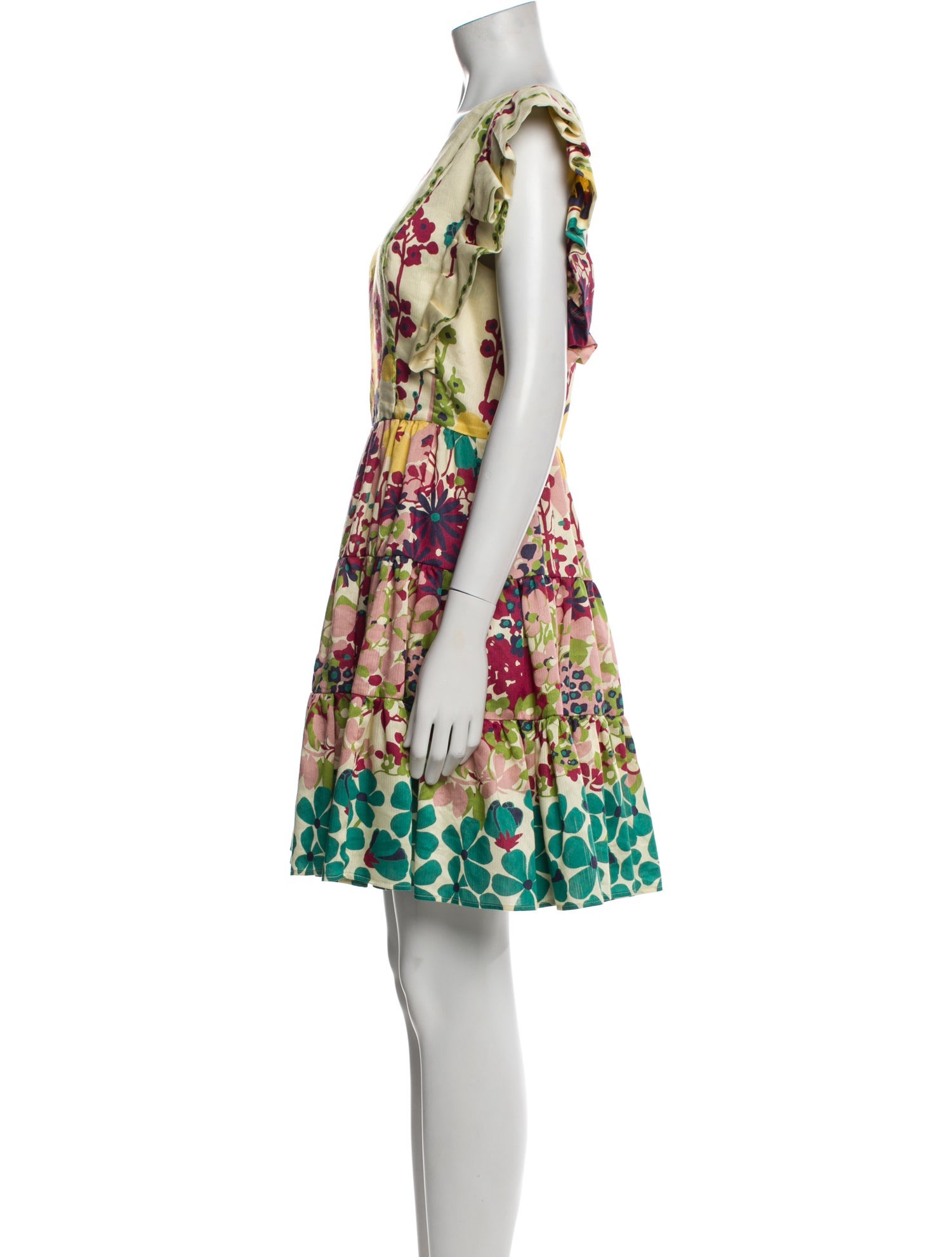 La DoubleJ Floral Print Mini Dress